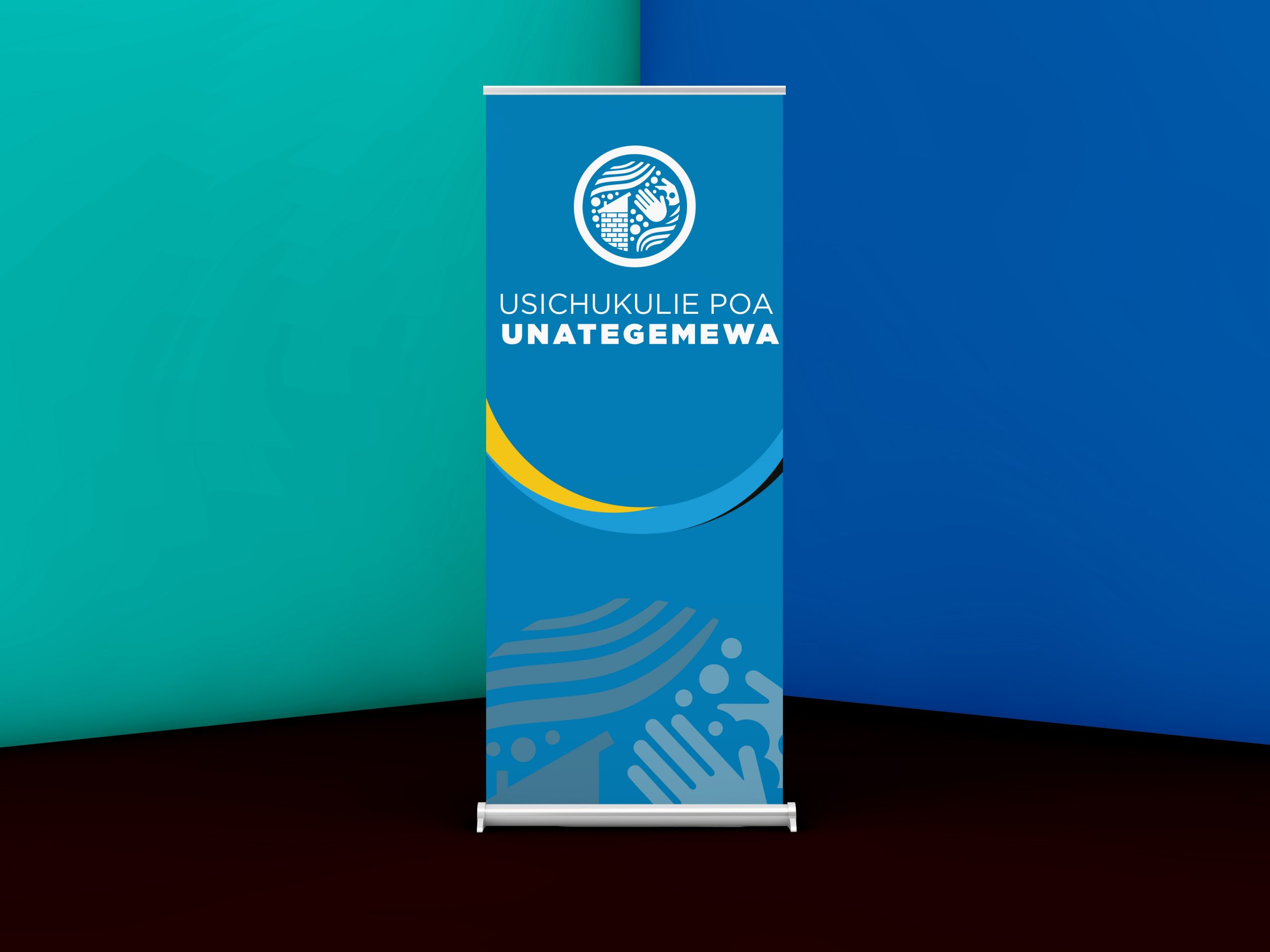 COVID-19 branded materials: roll-up banner